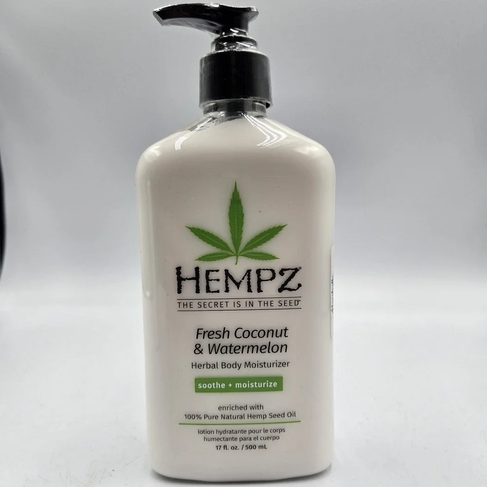 New Sealed Hempz‎ Fresh Coconut & Watermelon Herbal Body Moisturizer 17 fl.oz